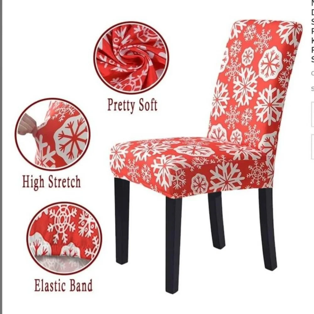 NEW (NIP)6 Piece Set Christmas Chair Covers